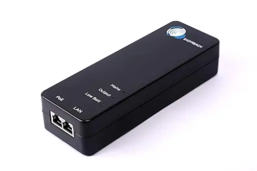 24V UPS PoE Adapter (GaN Tech) Injector Switch Splitter Passive gigabit Powered with Internal UPS | 2KV Surge Protection | 2 Hour Backup | LoRaWAN Gateway Radwin Huawei HFCL Devices | EasyReach